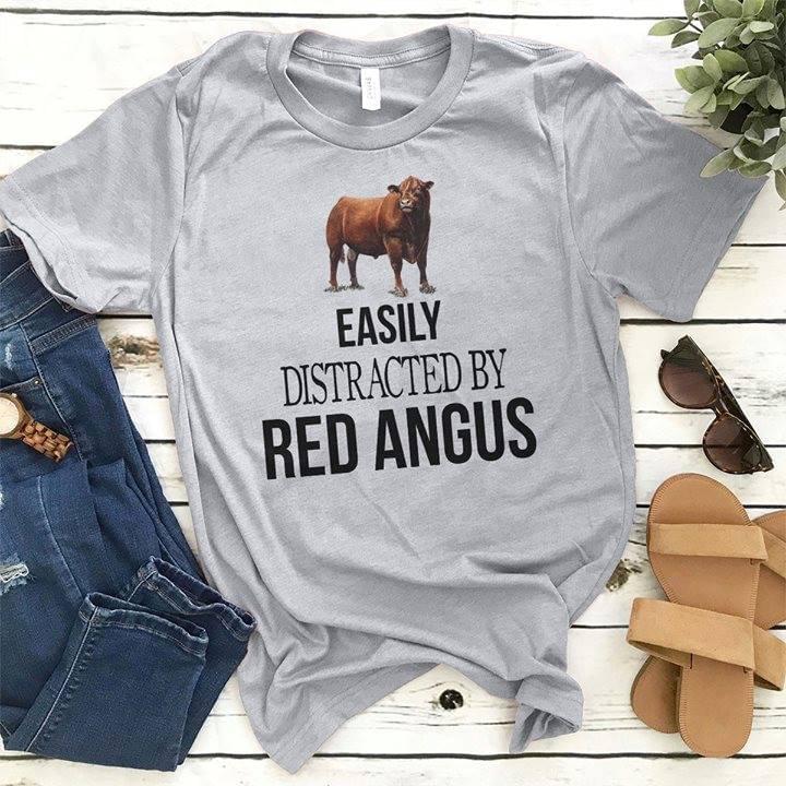 Easily Distracted By Red Angus Shirt Easily Distracted By Red Angus Shirt