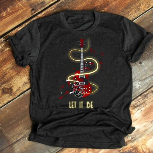 Electric Guitar Cystal Style Let It Be Shirt
