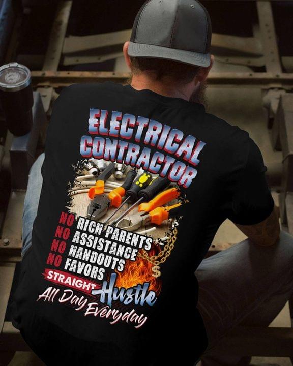 Electrical Contractor Life Straight Hustle Job Shirt (Back Side) Electrical Contractor Life Straight Hustle Job Shirt (Back Side)