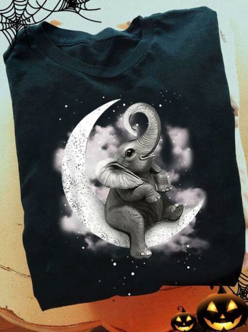 Elephant Sitting On The Moon Shirt