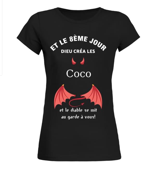 Et Le Beme Jour Dieu Crea Les Coco Et Le Diable Se Mit Au Garde A Vous Devil Horns Wings Shirt Et Le Beme Jour Dieu Crea Les Coco Et Le Diable Se Mit Au Garde A Vous Devil Horns Wings Shirt