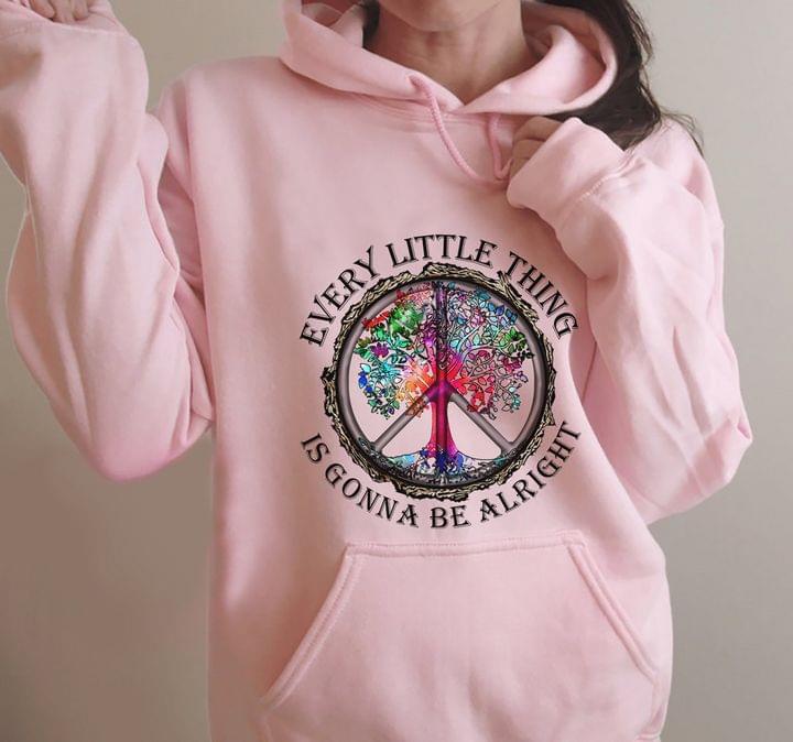 Every Little Thing Is Gonna Be Alright Colorful Tree Peace Logo Shirt Every Little Thing Is Gonna Be Alright Colorful Tree Peace Logo Shirt