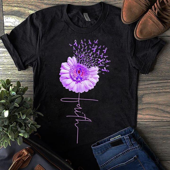Faith Purple Flower Shirt Faith Purple Flower Shirt