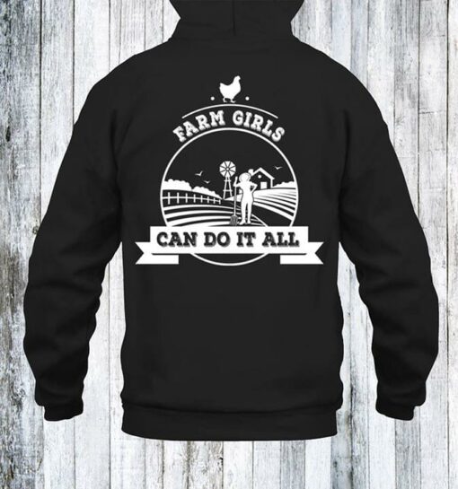 Farm Girls Can Do It All Hoodie (Back Side)