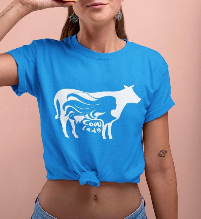 Farming Animals Cow Lady Farmer Girl Shirt Farming Animals Cow Lady Farmer Girl Shirt