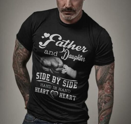 Father And Daughter Side By Side Hand In Hand Shirt