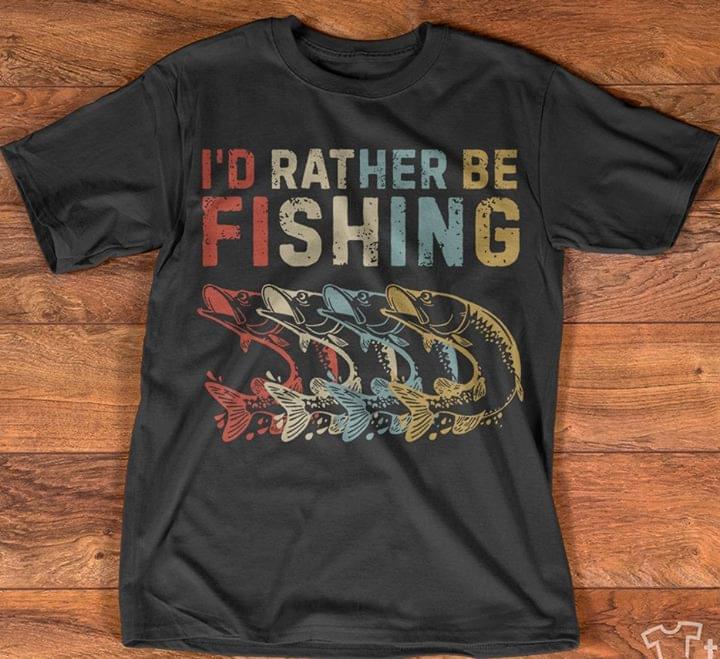 Fishing Boi I'd Rather Be Fishing Shirt Fishing Boi I'd Rather Be Fishing Shirt