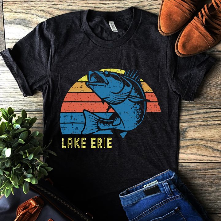 Fishing Vintage Style Lake Erie Shirt Fishing Vintage Style Lake Erie Shirt