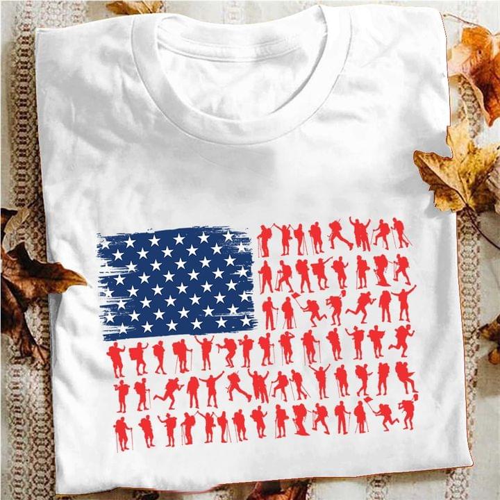Flag Of America People Hikers Shirt Flag Of America People Hikers Shirt