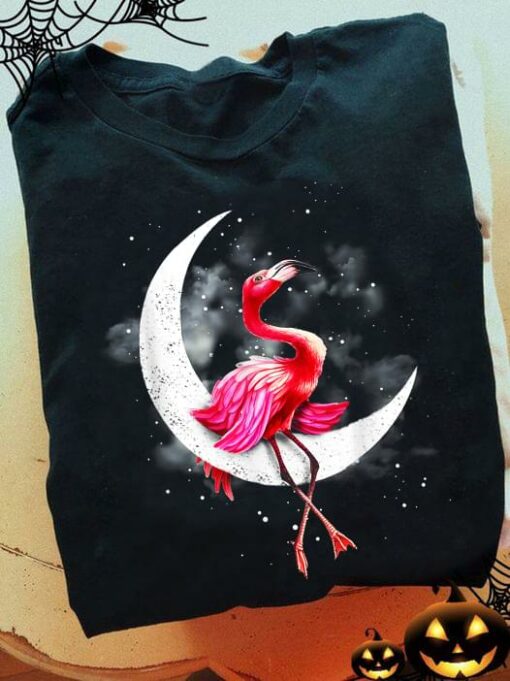 Flamingo Sitting On The Moon Shirt