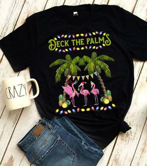 Flamingos Deck The Palms Shirt