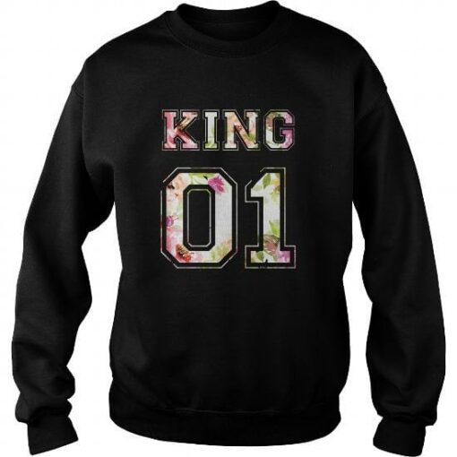 Flowers Inside Words King 01 Simple Shirt