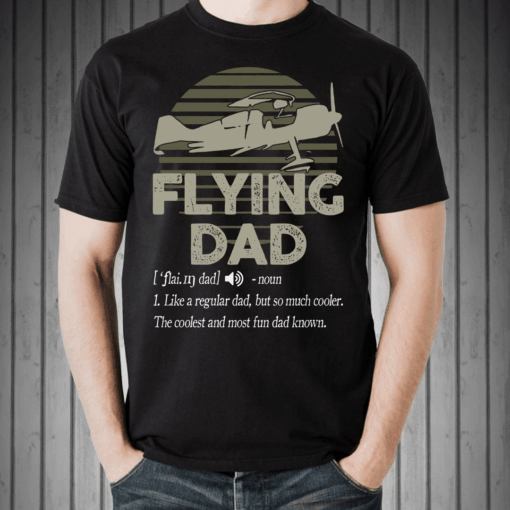 Flying Dad Noun, Vintage Funny Fly Dad T-Shirt