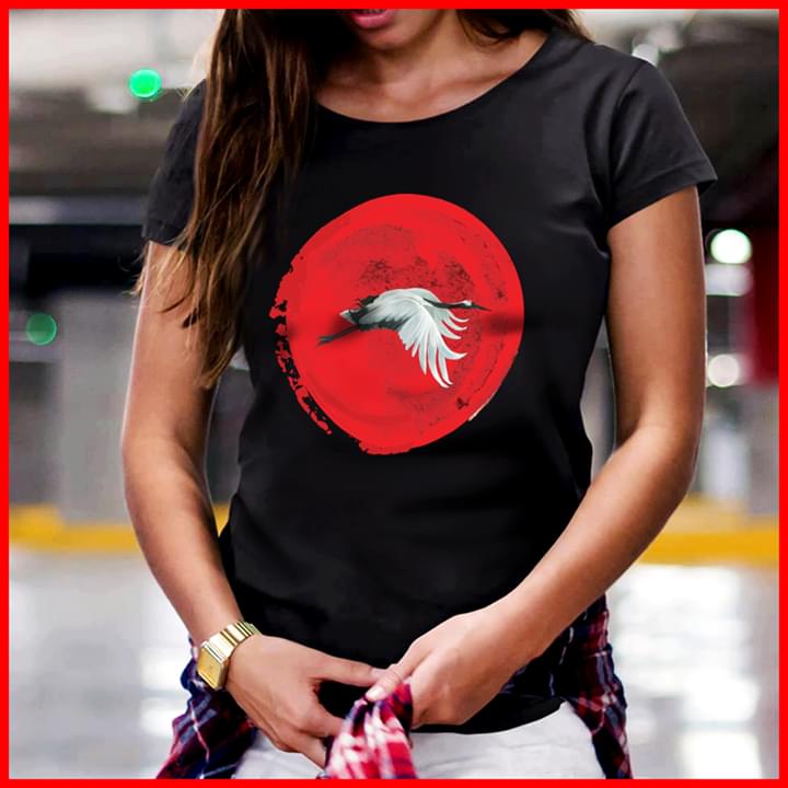 Flying The Crane And The Sun Art Style Shirt Flying The Crane And The Sun Art Style Shirt
