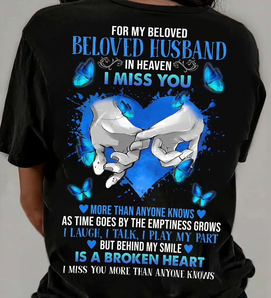 For My Beloved Husband In Heaven I Miss You Shirt For My Beloved Husband In Heaven I Miss You Shirt