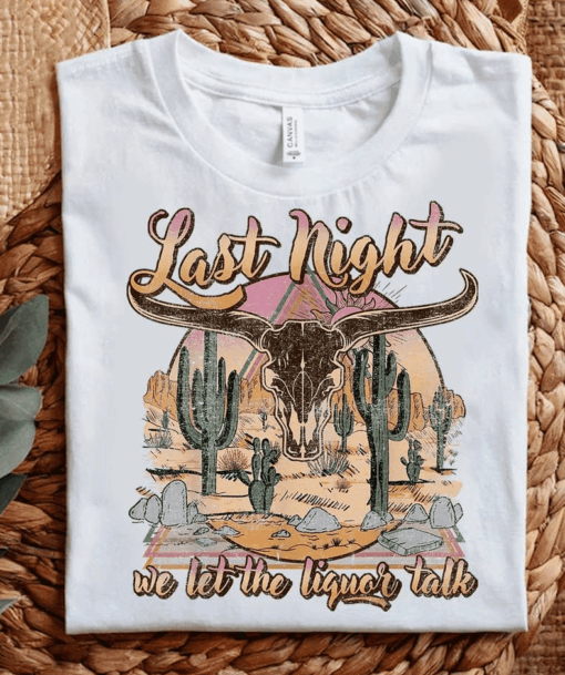 Funny Drinking Shirt for Men – Let The Liquor Talk Tee