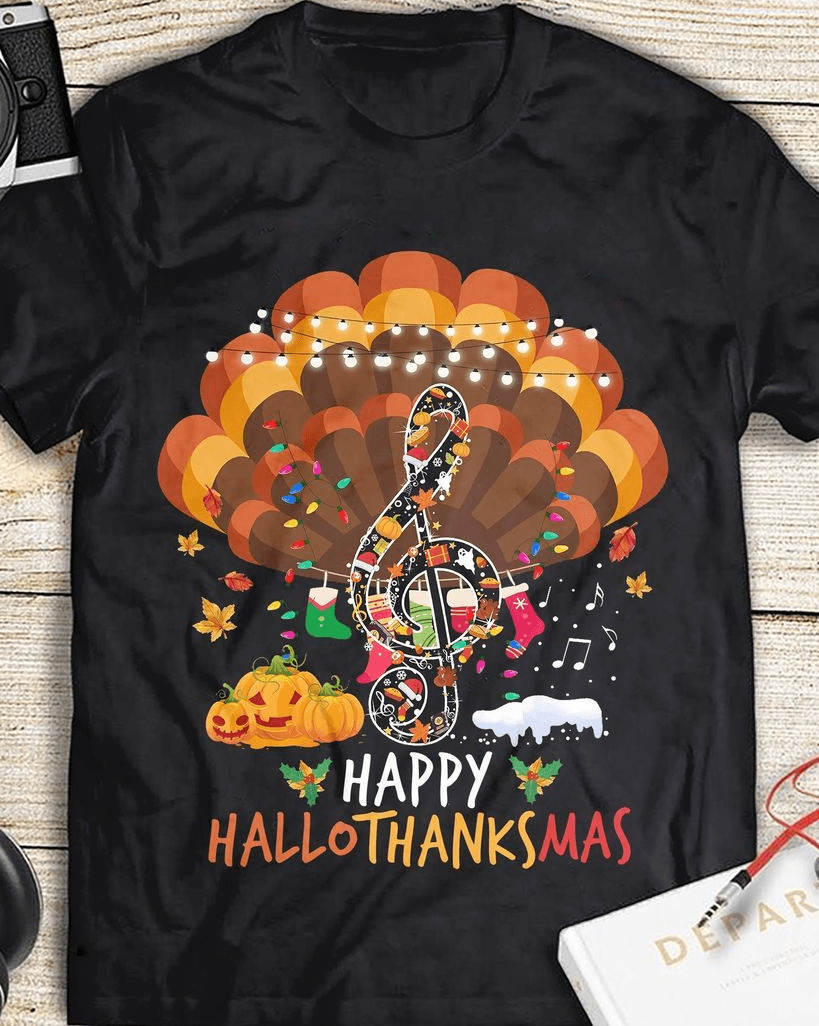 Funny Music Teacher Holiday Shirt – Halloween Thanksgiving Christmas Mashup Tee Funny Music Teacher Holiday Shirt – Halloween Thanksgiving Christmas Mashup Tee