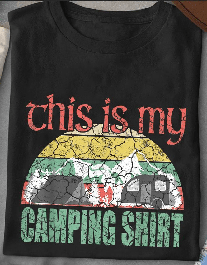 Funny Vintage Camping Shirt for Men Women – Retro Campfire T-Shirt Funny Vintage Camping Shirt for Men Women – Retro Campfire T-Shirt