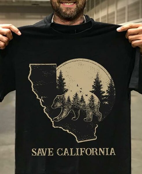 Gerard Butler Old School Style Save California Wild Bear Shirt Gerard Butler Old School Style Save California Wild Bear Shirt