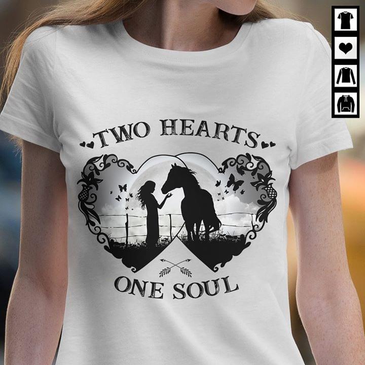 Girl And Horse Two Hearts One Soul Shirt Girl And Horse Two Hearts One Soul Shirt