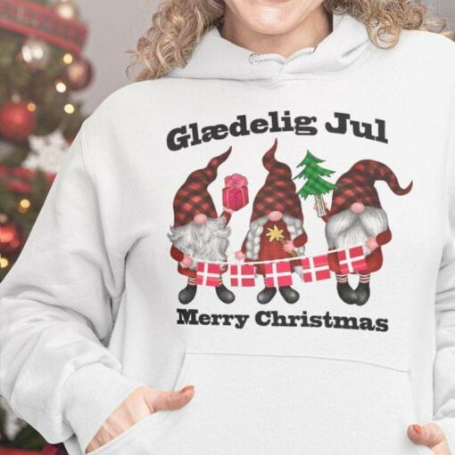 Glaedelig Jul Merry Christmas Gnomies Shirt