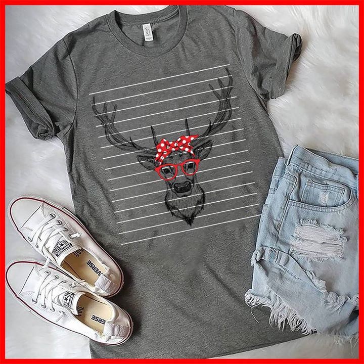 Glasses Strong Girl Deer Shirt Glasses Strong Girl Deer Shirt