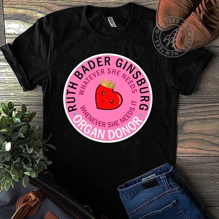 Golden Crown Cute Red Heart Ruth Bader Ginsburg Organ Donor Shirt Golden Crown Cute Red Heart Ruth Bader Ginsburg Organ Donor Shirt