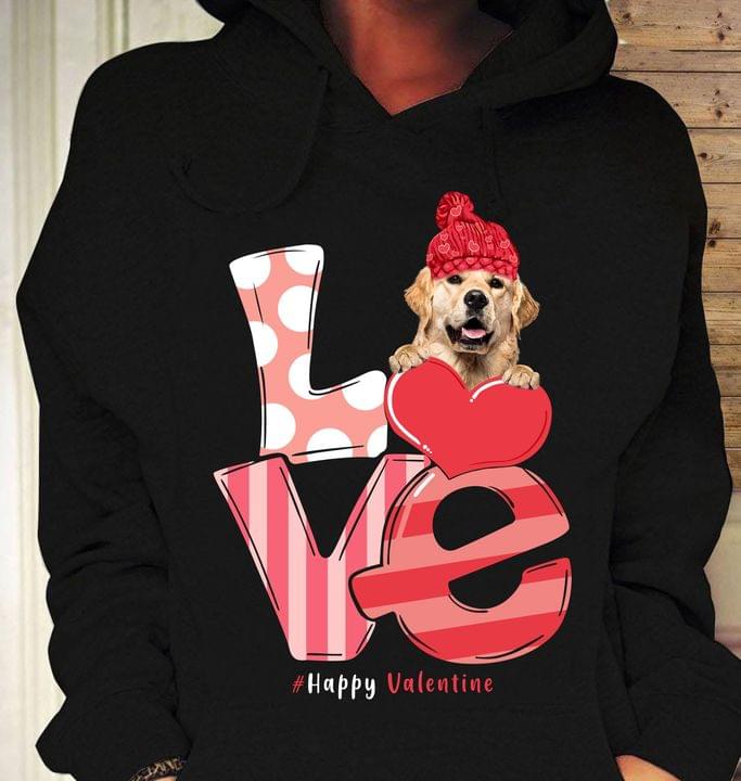 Golden Dog Love Happy Valentine Pet Animal Love Shirt Golden Dog Love Happy Valentine Pet Animal Love Shirt