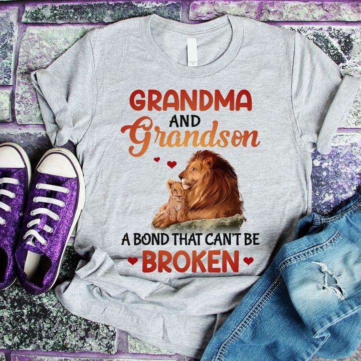 Grandma And Grandson A Bond That Can Be Broken Lions Heart Shirt Grandma And Grandson A Bond That Can Be Broken Lions Heart Shirt