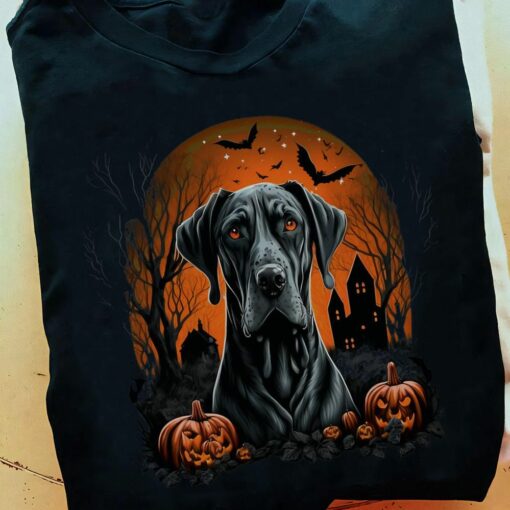 Great Dane Black Halloween Dog Shirt
