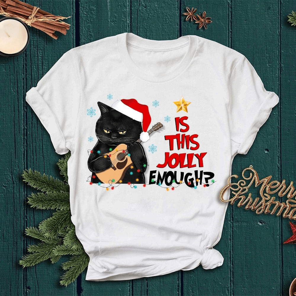 Grumpy Cat Christmas T-Shirt Funny Guitar Music Holiday Gift for Men Women Grumpy Cat Christmas T-Shirt Funny Guitar Music Holiday Gift for Men Women