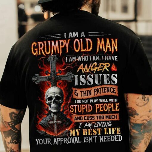 Grumpy Old Man Hate Stupid People Shirt