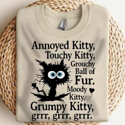 Grumpy cat, Funny cat shirt, Cat lover gift, Cute kitty, Animal humor