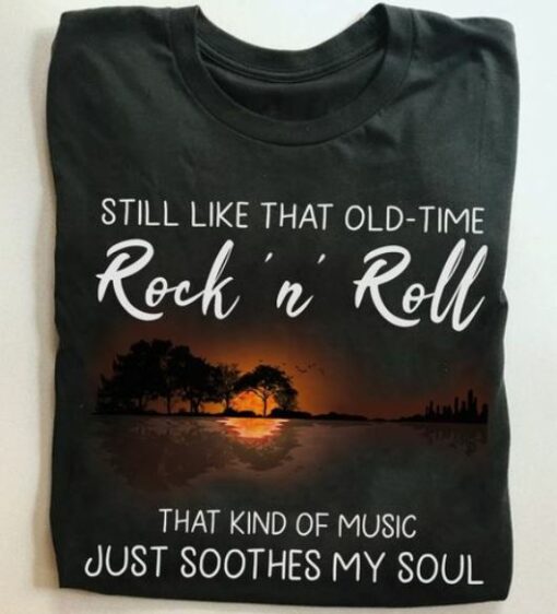 Guitar Shadow Rock And Roll Just Soothes My Soul Shirt