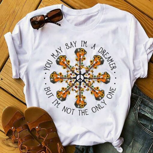 Guitar Sunflower You May Say I’m A Dreamer But I’m Not The Only One Shirt
