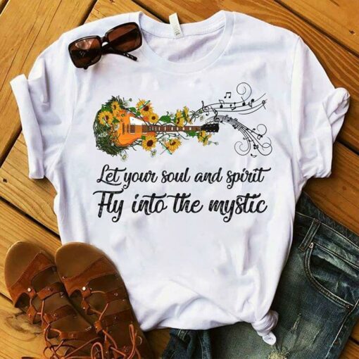 Guitar Sunflowers Let Your Soul And Spirit Fly Into The Mystic Shirt