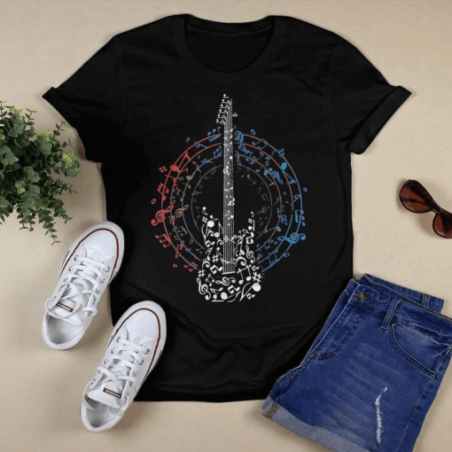 Guitar the Magic Circle Art T-Shirt