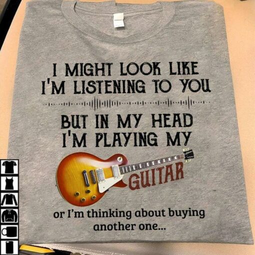 Guitarist Love In My Head I’m Playing Guitar T-Shirt Sweatshirt Hoodie
