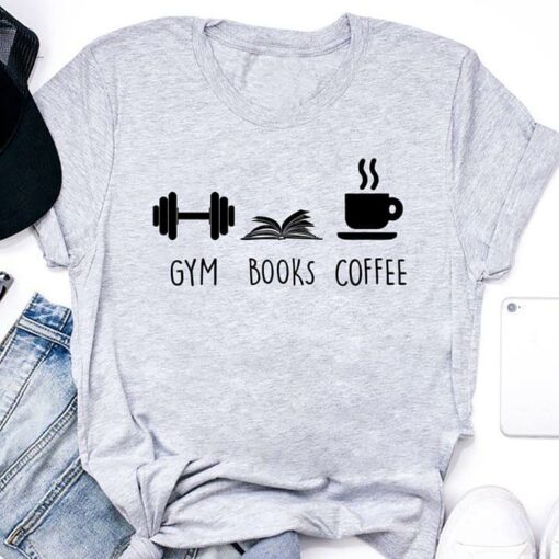 Gym Books Coffee Shirt