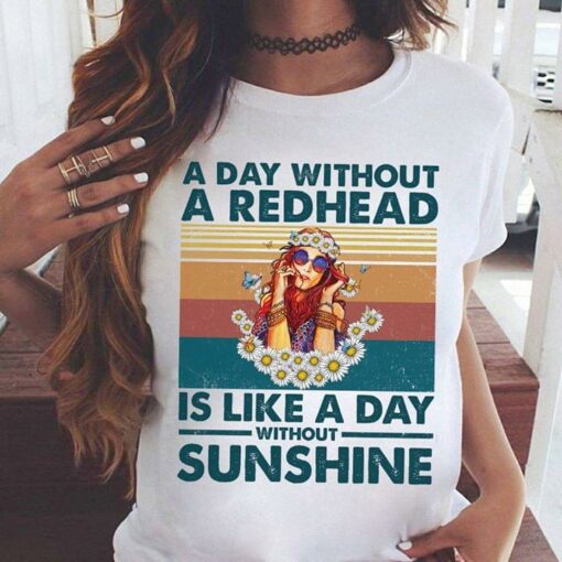 Hippie Vintage Redhead Sunshine Cute T-Shirt Sweatshirt Hoodie