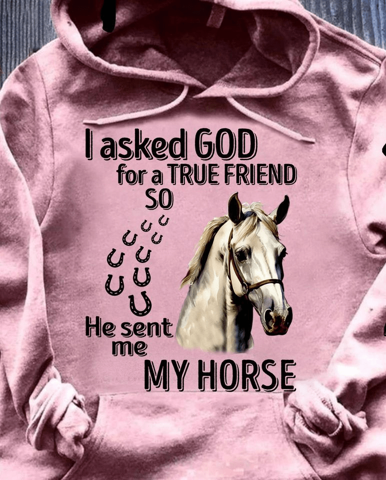 I asked God for a True Friend so He sent me My Horse T-Shirt I asked God for a True Friend so He sent me My Horse T-Shirt